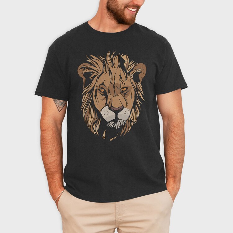 Lion Grunge, Tricou Barbati (Unisex)