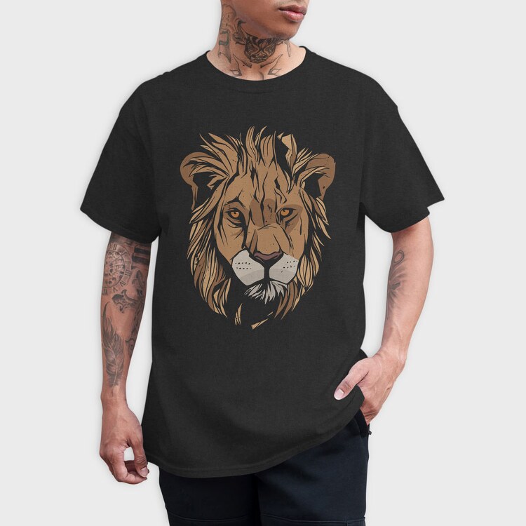 Lion Grunge, Tricou Barbati (Unisex)