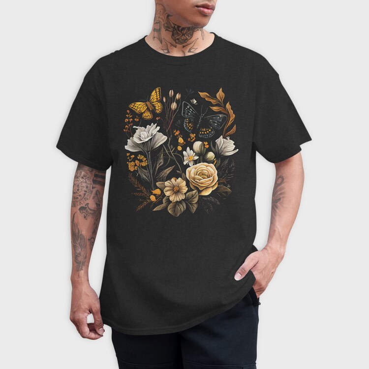 Botanical Flowers, Tricou Barbati (Unisex)