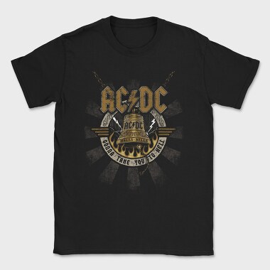 Acdc Bell Flames Eyes 2, Tricou Barbati (Unisex)