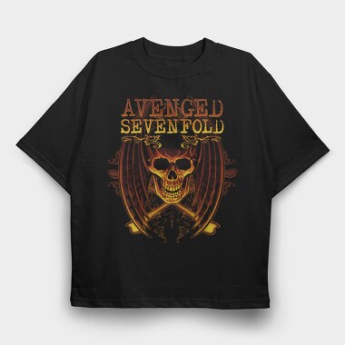 Avenged Sevenfold Skull, Tricou Oversize Barbati (Unisex)