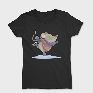 Ice Skating Mouse, Tricou Femei