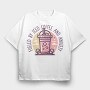 Iced Coffee And Anxiety Quote, Tricou Oversize Barbati (Unisex)
