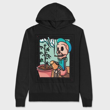 Inhale The Good Weed Skeleton Skull, Hanorac Oversize Barbati (Unisex)