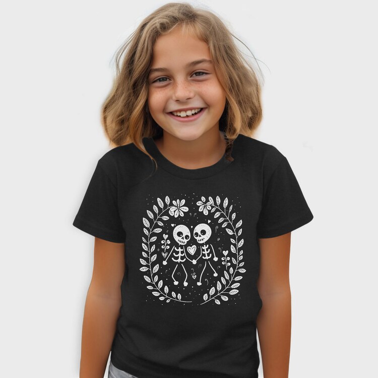 Cute Skeletons in Love, Tricou Copii
