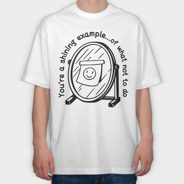 Ironic Mirror, Tricou Oversize Barbati (Unisex)