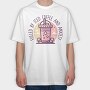 Iced Coffee And Anxiety Quote, Tricou Oversize Barbati (Unisex)