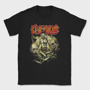 Kreator Skull Flames Eyes 2, Tricou Barbati (Unisex)