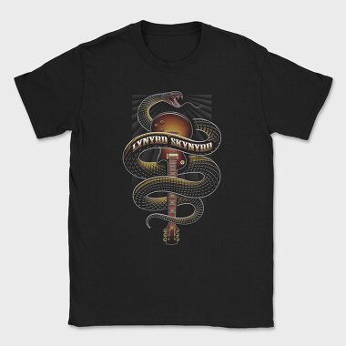 Lynnyrd Skynyrd Flames Flag Snake 2, Tricou Barbati (Unisex)