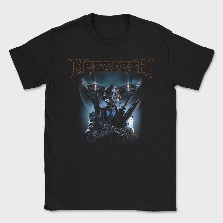 Megadeth Robot Face Eyes, Tricou Barbati (Unisex)