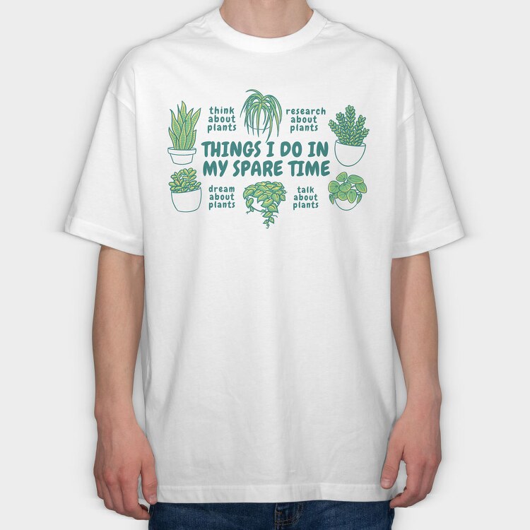 Cute Plants Love, Tricou Oversize Barbati (Unisex)