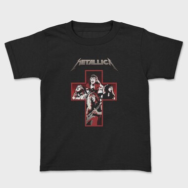 Metallica Cross Red Guitarist, Tricou Copii