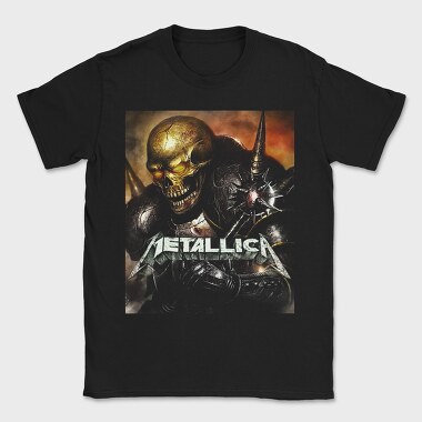Metallica Skull Flames Red Eyes, Tricou Barbati (Unisex)