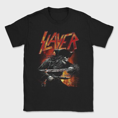 Slayer Flames Pentagram Eyes, Tricou Barbati (Unisex)