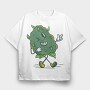 Cannabis Buddy Cartoon, Tricou Oversize Barbati (Unisex)
