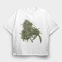 Cannabis Pud Plant Weed, Tricou Oversize Barbati (Unisex)