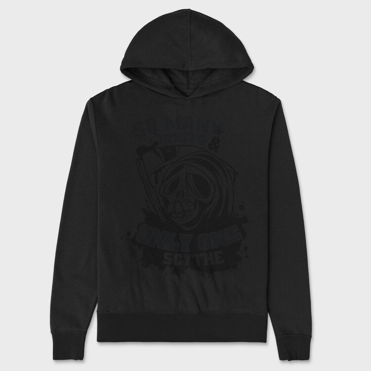 Cartoon Death Scythe, Hanorac Oversize Barbati (Unisex)