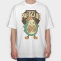 Cartoon Avocado Papacado, Tricou Oversize Barbati (Unisex)