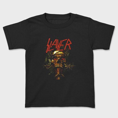 Slayer Skull Flames Crosses 5, Tricou Copii