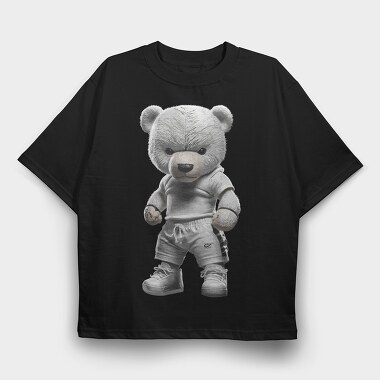 Athlete Teddy Bear, Tricou Oversize Barbati (Unisex)