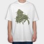 Cannabis Pud Plant Weed, Tricou Oversize Barbati (Unisex)