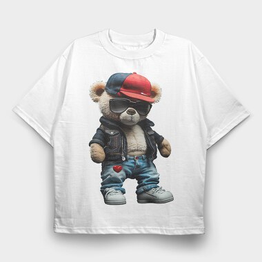 Cool Teddy Bear, Tricou Oversize Barbati (Unisex)