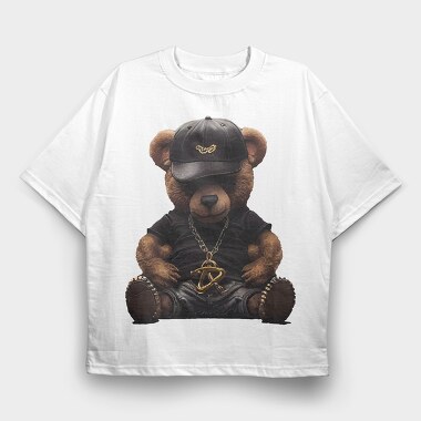 Cool Teddy, Tricou Oversize Barbati (Unisex)