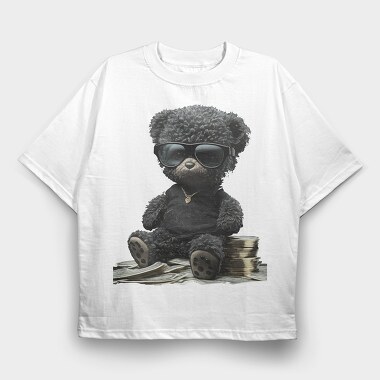 Fluffy Teddy, Tricou Oversize Barbati (Unisex)