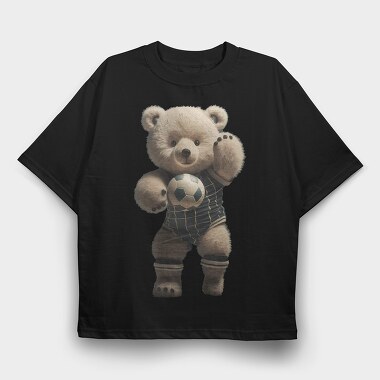 Football Teddy, Tricou Oversize Barbati (Unisex)