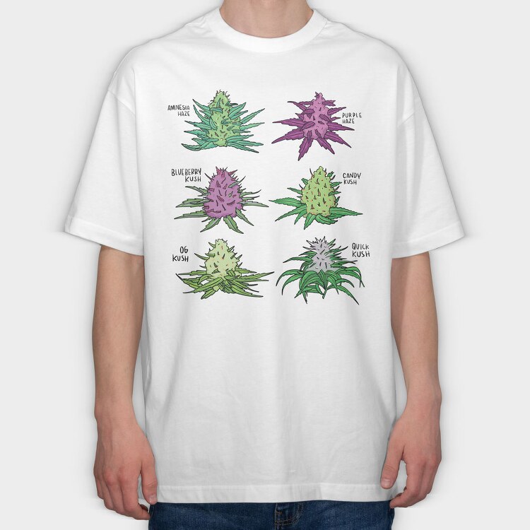 Cannabis Strain, Tricou Oversize Barbati (Unisex)