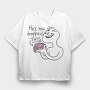 Cartoon Man Holding Brain Hey You Dropped This, Tricou Oversize Barbati (Unisex)