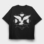 Eagle Flying Sunset Animal Monochrome Tote, Tricou Oversize Barbati (Unisex)