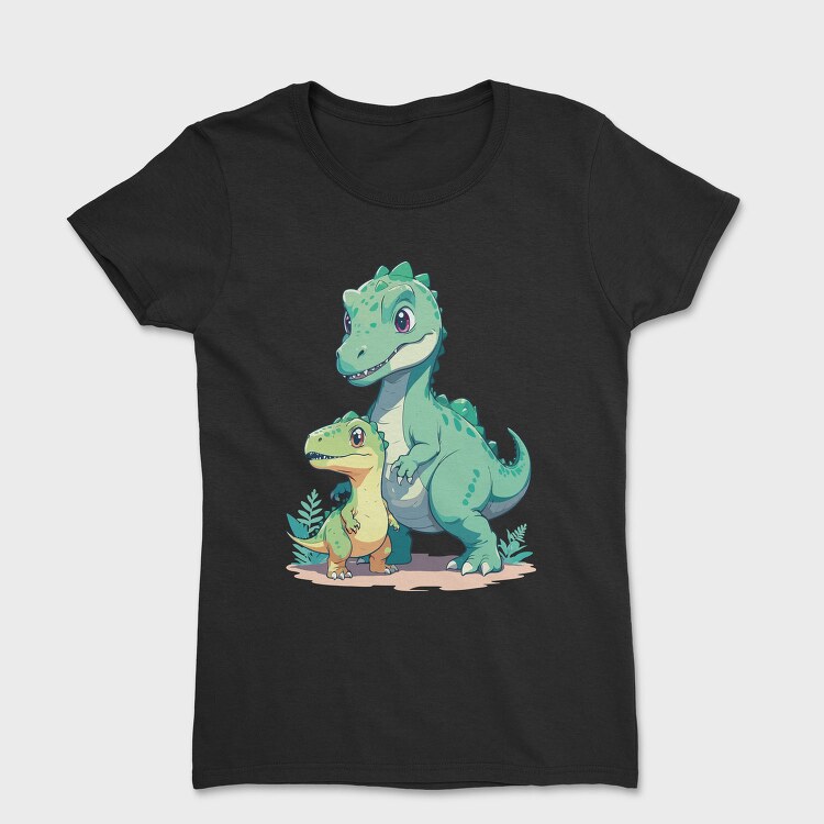 Cute Prehistoric Dinosaur Family Dinosuar, Tricou Femei