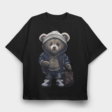 School Teddy Bear, Tricou Oversize Barbati (Unisex)