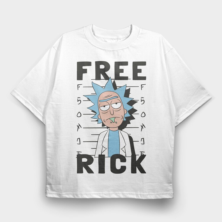 Rick and Morty 64, Tricou Oversize Barbati (Unisex)