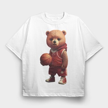 Teddy Basket, Tricou Oversize Barbati (Unisex)