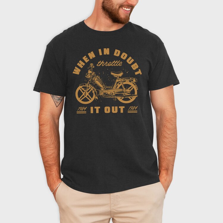 When in Doubt Throttle It Out, Tricou Barbati (Unisex)