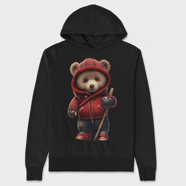 Teddy Bear Stick, Hanorac Oversize Barbati (Unisex)