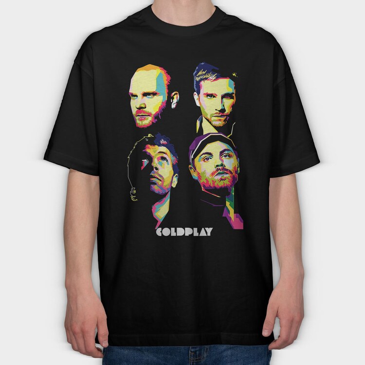Coldplay 2, Tricou Oversize Barbati (Unisex)