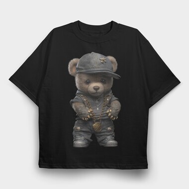 Teddy Rapper, Tricou Oversize Barbati (Unisex)