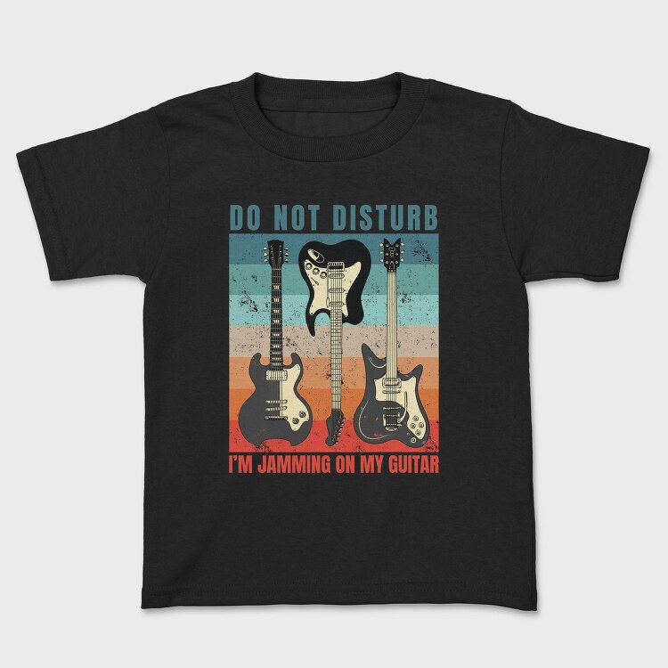 Electric Guitars Retro Sunset Quote, Tricou Copii