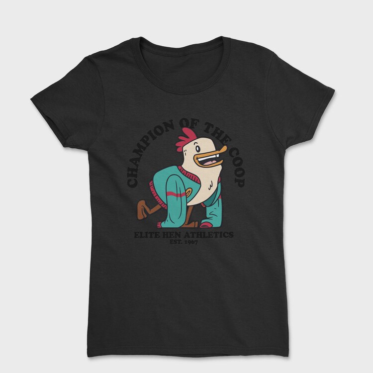 Elite Hen Athlete Vintage Chicken, Tricou Femei
