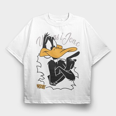 Daffy Duck Looney Tunes Urban Art, Tricou Oversize Barbati (Unisex)