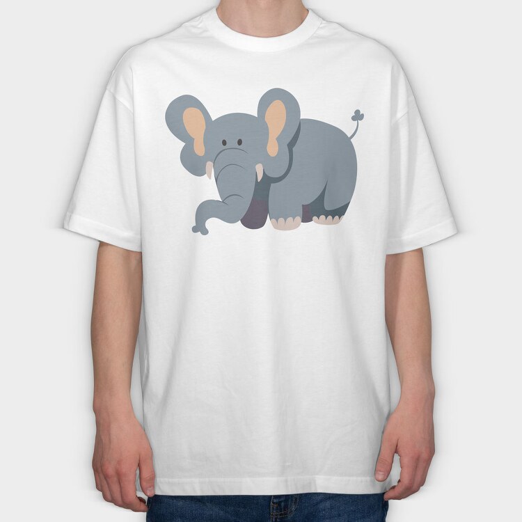 Elephant Hug, Tricou Oversize Barbati (Unisex)
