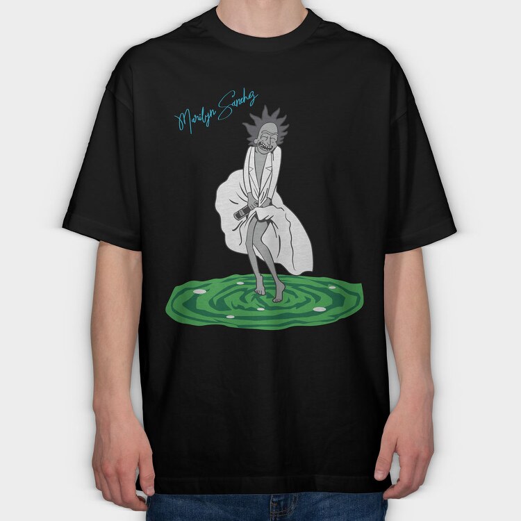 Rick and Morty 50, Tricou Oversize Barbati (Unisex)