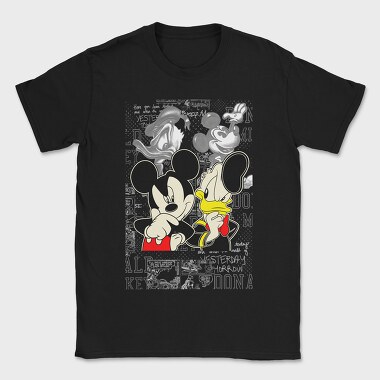 Mickey Donald Thinking Urban Art 99, Tricou Barbati (Unisex)