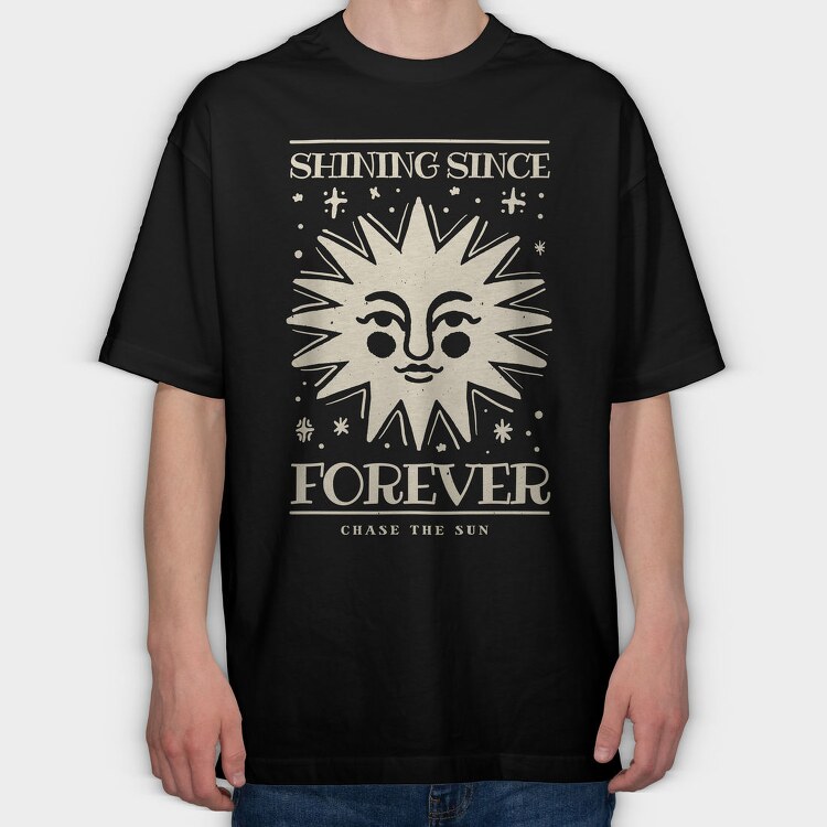 Eternal Sunshine Quote Chase Sun Summer, Tricou Oversize Barbati (Unisex)