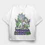Rick and Morty 55, Tricou Oversize Barbati (Unisex)