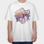 Elephant On Geometric Shapes Animals, Tricou Oversize Barbati (Unisex)