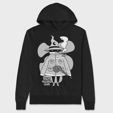 Evil Cartoon Wizard Night Club, Hanorac Oversize Barbati (Unisex)